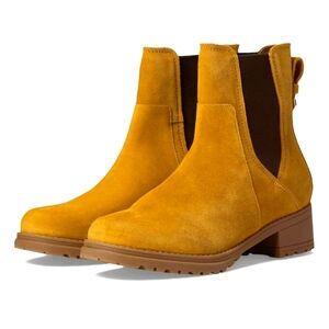 NEW Cole Haan Camea Pull On Waterproof Chelsea Bootie Amber Suede 5.5